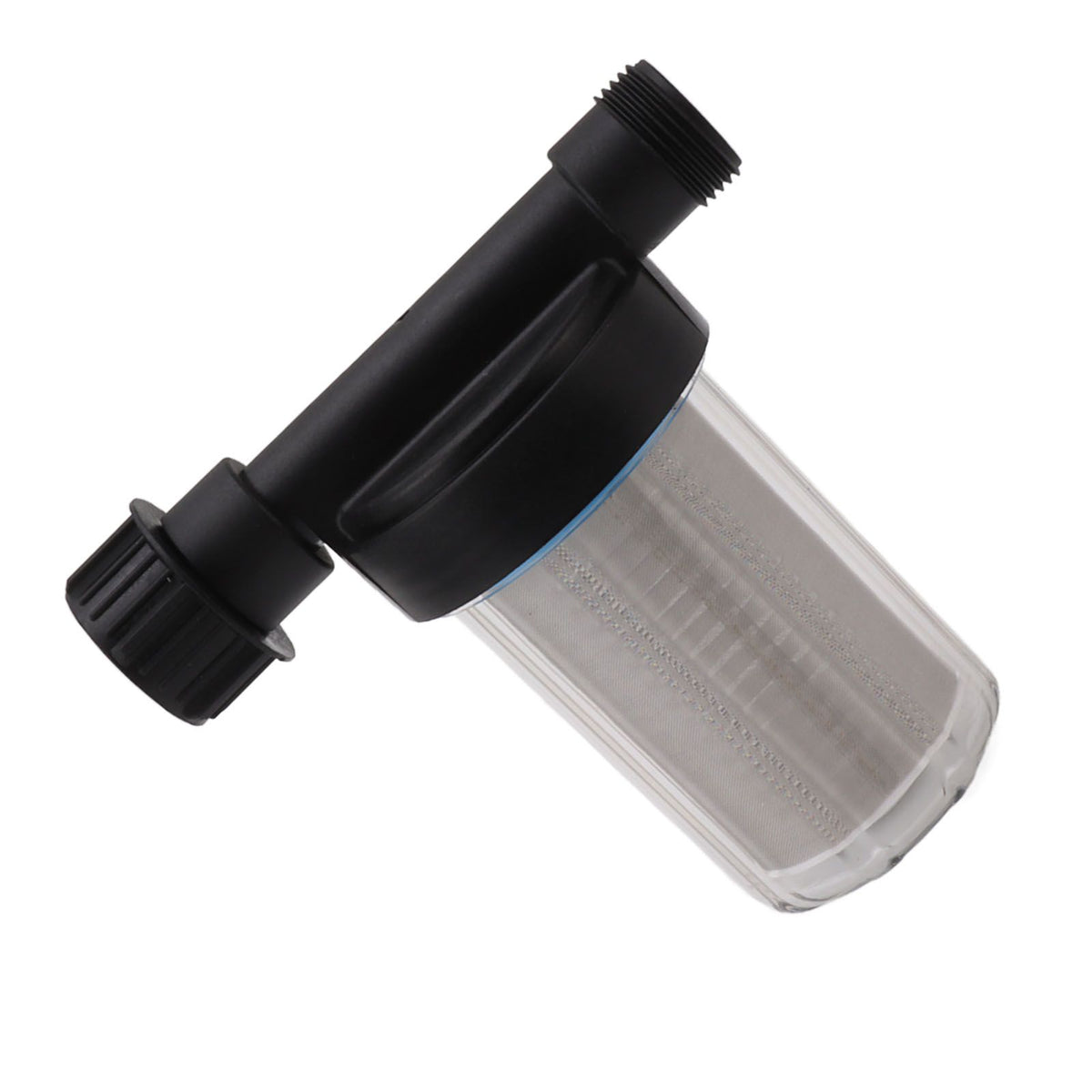 G3/4 Garden Hose Filter Water Pump Strainer Filter Stainless Steel Filter Screen Transparent Design Garden Hose Sediment Filter