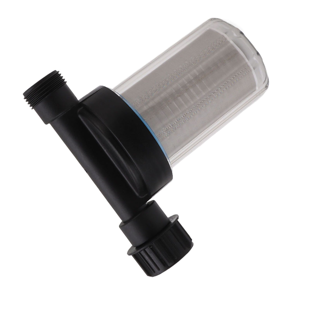 G3/4 Garden Hose Filter Water Pump Strainer Filter Stainless Steel Filter Screen Transparent Design Garden Hose Sediment Filter