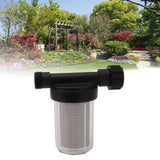 G3/4 Garden Hose Filter Water Pump Strainer Filter Stainless Steel Filter Screen Transparent Design Garden Hose Sediment Filter