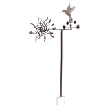 Wind Spinners Iron Hummingbird Metal Windmill Wind Sculpture for Outdoor Lawn Yard Patio Garden Ornaments