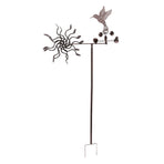 Wind Spinners Iron Hummingbird Metal Windmill Wind Sculpture for Outdoor Lawn Yard Patio Garden Ornaments