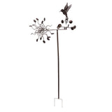Wind Spinners Iron Hummingbird Metal Windmill Wind Sculpture for Outdoor Lawn Yard Patio Garden Ornaments