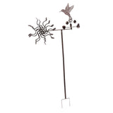 Wind Spinners Iron Hummingbird Metal Windmill Wind Sculpture for Outdoor Lawn Yard Patio Garden Ornaments