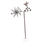 Wind Spinners Iron Hummingbird Metal Windmill Wind Sculpture for Outdoor Lawn Yard Patio Garden Ornaments