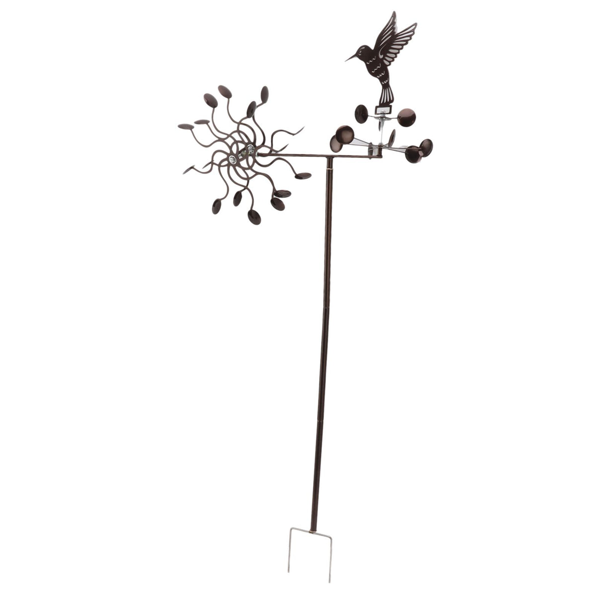 Wind Spinners Iron Hummingbird Metal Windmill Wind Sculpture for Outdoor Lawn Yard Patio Garden Ornaments