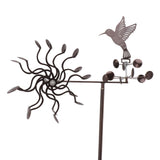 Wind Spinners Iron Hummingbird Metal Windmill Wind Sculpture for Outdoor Lawn Yard Patio Garden Ornaments