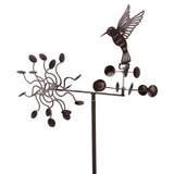 Wind Spinners Iron Hummingbird Metal Windmill Wind Sculpture for Outdoor Lawn Yard Patio Garden Ornaments