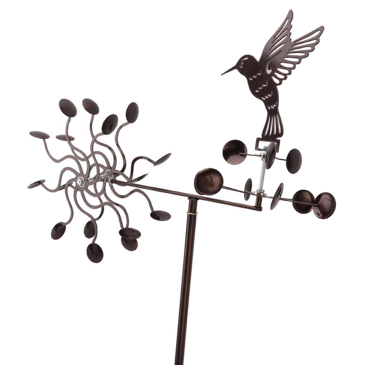 Wind Spinners Iron Hummingbird Metal Windmill Wind Sculpture for Outdoor Lawn Yard Patio Garden Ornaments
