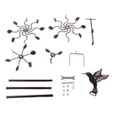 Wind Spinners Iron Hummingbird Metal Windmill Wind Sculpture for Outdoor Lawn Yard Patio Garden Ornaments