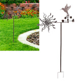 Wind Spinners Iron Hummingbird Metal Windmill Wind Sculpture for Outdoor Lawn Yard Patio Garden Ornaments