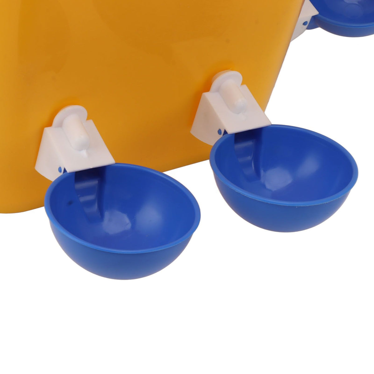 Automatic Chicken Waterer Cup with 12L Handheld Barrel Poultry Drinking Equipemnt for Goose Duck Bucket + Big Blue Bowl + Black Screws