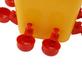 Automatic Chicken Waterer Cup with 12L Handheld Barrel Poultry Drinking Equipemnt for Goose Duck Bucket + Conjoined Red Bird Bowl+ Black Screws - Extra Image