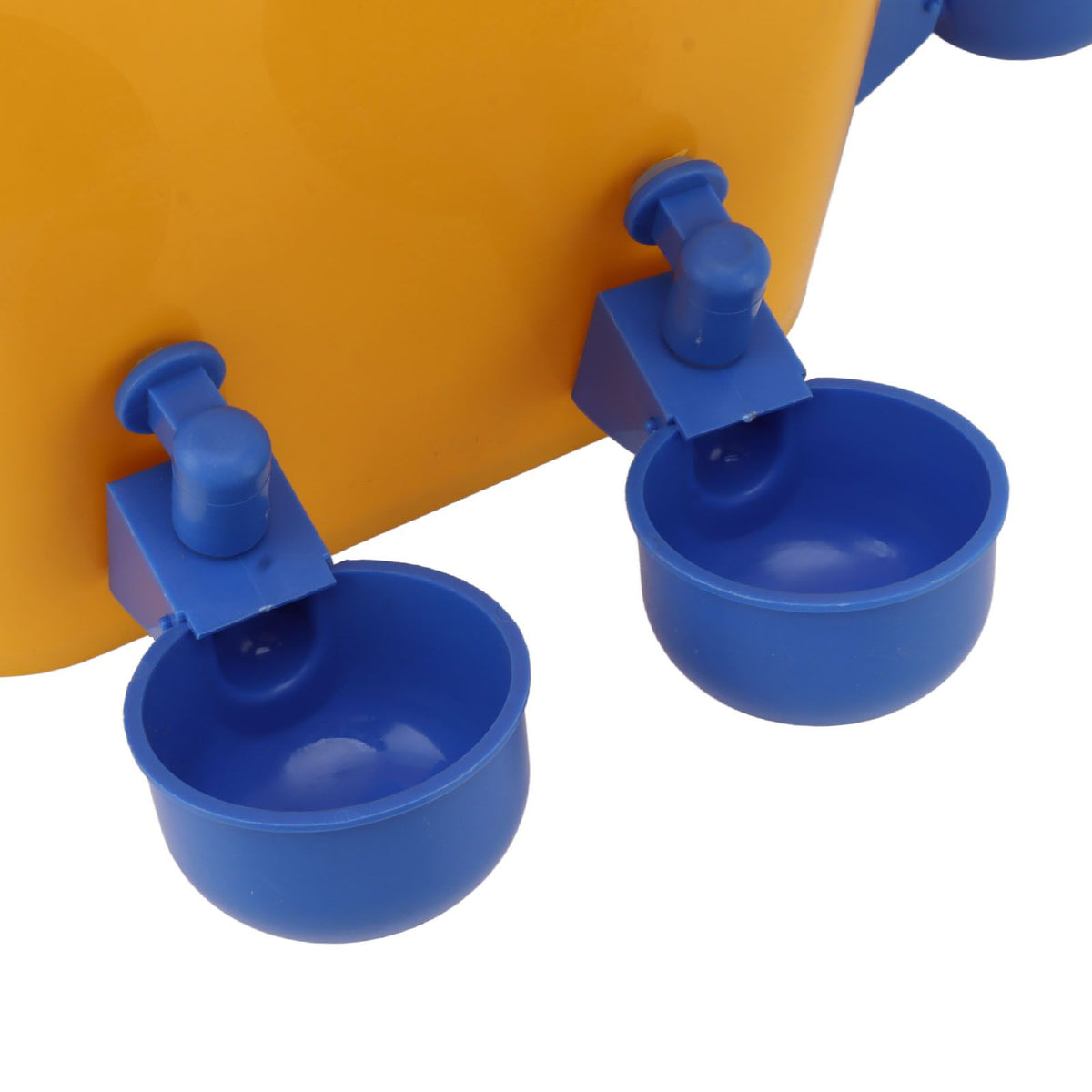 Automatic Chicken Waterer Cup with 12L Handheld Barrel Poultry Drinking Equipemnt for Goose Duck Bucket + Blue Bird Bowl + Black Screws