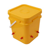 Automatic Chicken Waterer Cup with 12L Handheld Barrel Poultry Drinking Equipemnt for Goose Duck Bucket + Butt Red Head