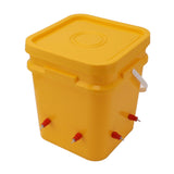 Automatic Chicken Waterer Cup with 12L Handheld Barrel Poultry Drinking Equipemnt for Goose Duck Bucket + Butt Red Head