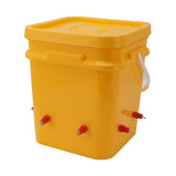 Automatic Chicken Waterer Cup with 12L Handheld Barrel Poultry Drinking Equipemnt for Goose Duck Bucket + Butt Red Head