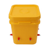 Automatic Chicken Waterer Cup with 12L Handheld Barrel Poultry Drinking Equipemnt for Goose Duck Bucket + Butt Red Head - Rear View