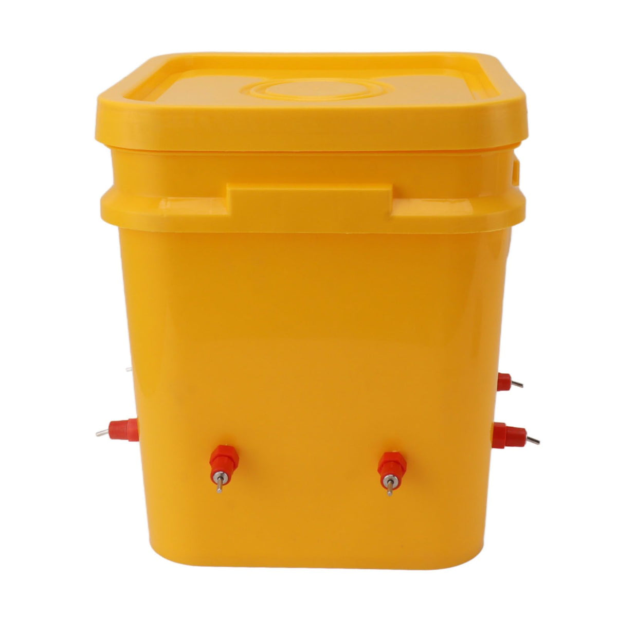 Automatic Chicken Waterer Cup with 12L Handheld Barrel Poultry Drinking Equipemnt for Goose Duck Bucket + Butt Red Head