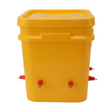 Automatic Chicken Waterer Cup with 12L Handheld Barrel Poultry Drinking Equipemnt for Goose Duck Bucket + Butt Red Head