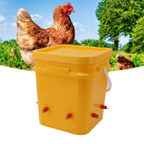 Automatic Chicken Waterer Cup with 12L Handheld Barrel Poultry Drinking Equipemnt for Goose Duck Bucket + Butt Red Head
