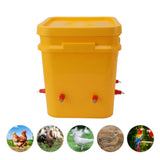 Automatic Chicken Waterer Cup with 12L Handheld Barrel Poultry Drinking Equipemnt for Goose Duck Bucket + Butt Red Head - Extra Image