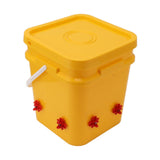 Automatic Chicken Waterer Cup with 12L Handheld Barrel Poultry Drinking Equipemnt for Goose Duck Bucket + Four Corner Drinker + Black Screws - Front View