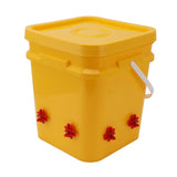 Automatic Chicken Waterer Cup with 12L Handheld Barrel Poultry Drinking Equipemnt for Goose Duck Bucket + Four Corner Drinker + Black Screws - 45-Degree Angle