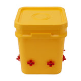 Automatic Chicken Waterer Cup with 12L Handheld Barrel Poultry Drinking Equipemnt for Goose Duck Bucket + Four Corner Drinker + Black Screws