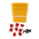 Automatic Chicken Waterer Cup with 12L Handheld Barrel Poultry Drinking Equipemnt for Goose Duck Bucket + Four Corner Drinker + Black Screws - Extra Image