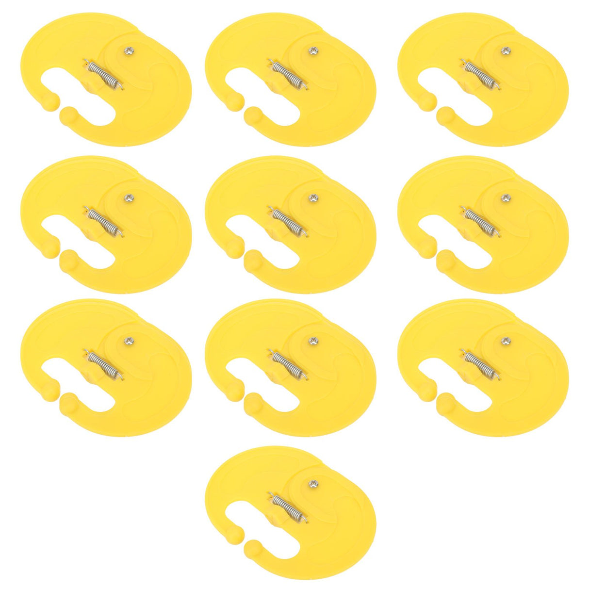 10 Pcs Calf Weaner Spring Lock High Tensile Strength Lengthened Widened PP Calf Nose Thorn Milk Sucking Preventer
