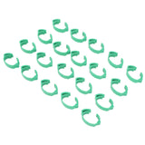 100pcs Chicken Identification Leg Bands Adjustable DIY Clip On Duck Bands for Geese Pigeons Green - Side View
