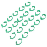 100pcs Chicken Identification Leg Bands Adjustable DIY Clip On Duck Bands for Geese Pigeons Green - Top-Down View