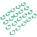 100pcs Chicken Identification Leg Bands Adjustable DIY Clip On Duck Bands for Geese Pigeons Green - 45-Degree Angle