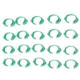 100pcs Chicken Identification Leg Bands Adjustable DIY Clip On Duck Bands for Geese Pigeons Green - Close-Up Angle