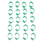 100pcs Chicken Identification Leg Bands Adjustable DIY Clip On Duck Bands for Geese Pigeons Green