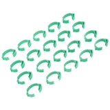 100pcs Chicken Identification Leg Bands Adjustable DIY Clip On Duck Bands for Geese Pigeons Green