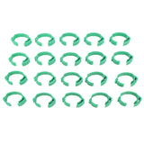 100pcs Chicken Identification Leg Bands Adjustable DIY Clip On Duck Bands for Geese Pigeons Green