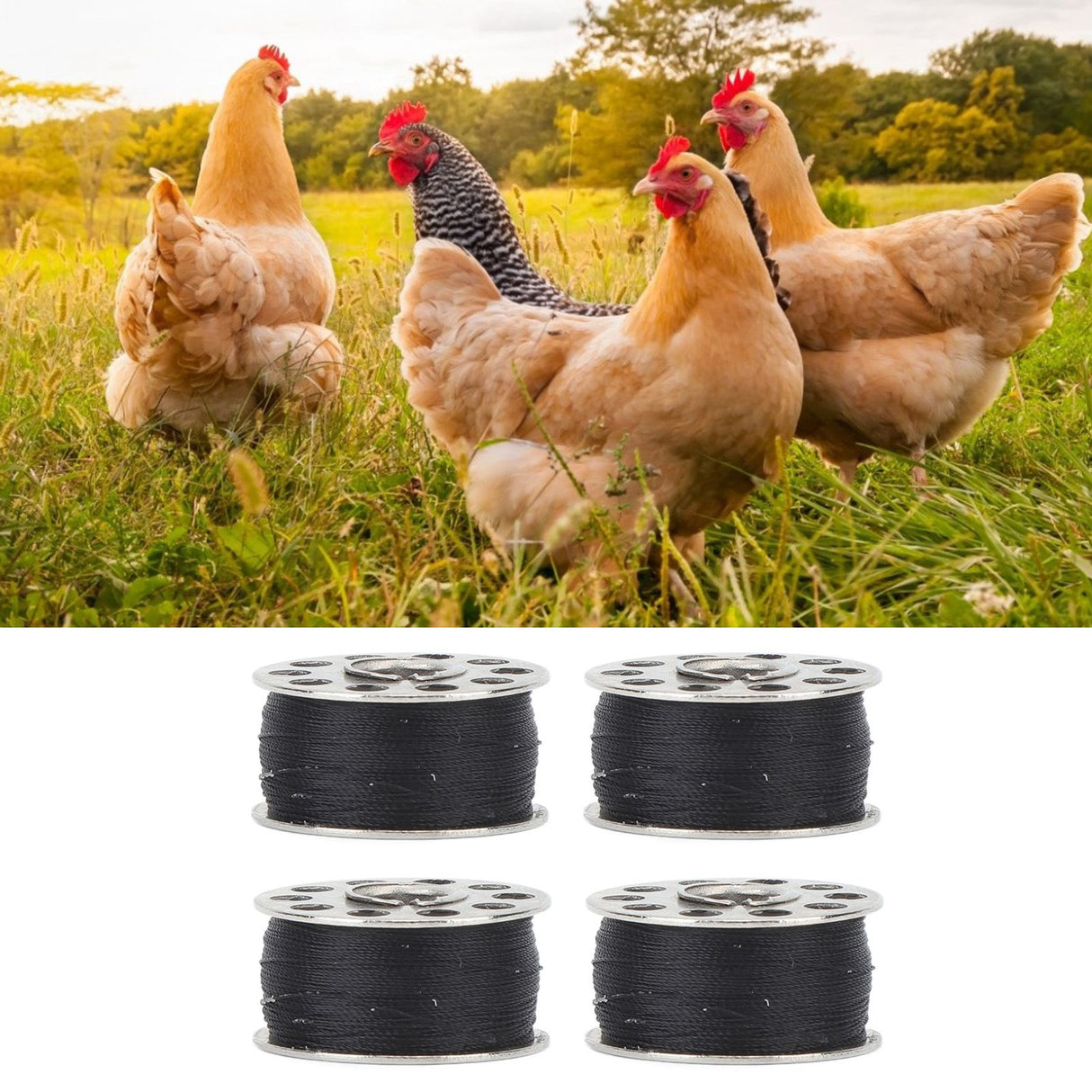 4Pcs Chicken Caponizing Line Artificial Fiber Portable Safe Chicken Capon Tool for Poultry Farming