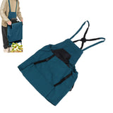 Harvest Bag Fruit Picking Apron Large Capacity Oxford Cloth Quick Release Garden Pouch for Orchard Garden Farm Blue Green - Extra Image