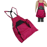 Harvest Bag Fruit Picking Apron Large Capacity Oxford Cloth Quick Release Garden Pouch for Orchard Garden Farm Rose Red