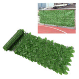 Faux Leaf Hedge Simulation Prevent Leaves Falling Off Decorative Artificial Fence Screen for Balcony Courtyard Emerald Green Epipremnum Aureum Leaf 0.5x3 Meters - Extra Image