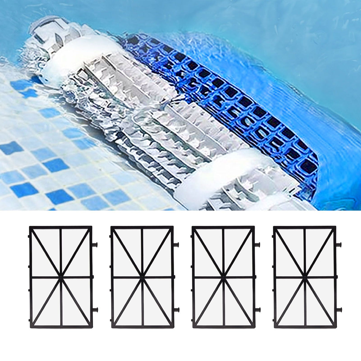 4Pcs 9991433 R4 Spring Filter Cartridges Replacement for M500 M200 M400 Robotic Pool Cleaner