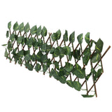 Artificial Hedges Fence Simulation Expandable Sun Protection Waterproof Artificial Topiary Hedge Plant for Garden Epipremnum Aureum Leaves - Close-Up Angle