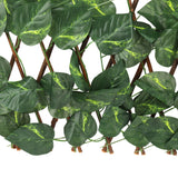 Artificial Hedges Fence Simulation Expandable Sun Protection Waterproof Artificial Topiary Hedge Plant for Garden Epipremnum Aureum Leaves - Extra Image