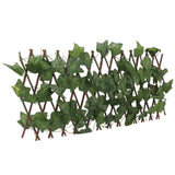 Artificial Hedges Fence Simulation Expandable Sun Protection Waterproof Artificial Topiary Hedge Plant for Garden Virginia Creeper Leaves - Front View