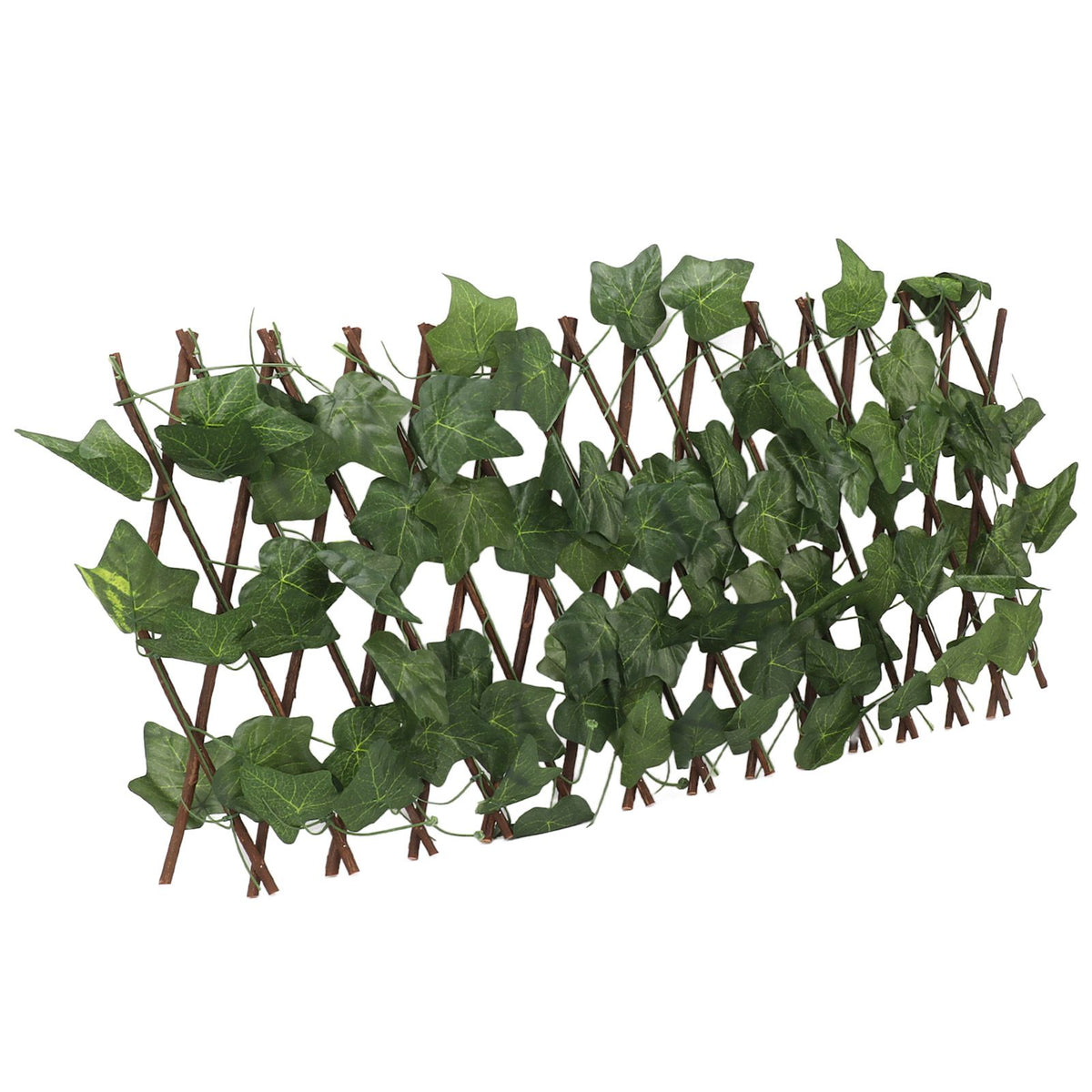 Artificial Hedges Fence Simulation Expandable Sun Protection Waterproof Artificial Topiary Hedge Plant for Garden Virginia Creeper Leaves