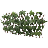 Artificial Hedges Fence Simulation Expandable Sun Protection Waterproof Artificial Topiary Hedge Plant for Garden Virginia Creeper Leaves - 45-Degree Angle