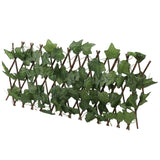 Artificial Hedges Fence Simulation Expandable Sun Protection Waterproof Artificial Topiary Hedge Plant for Garden Virginia Creeper Leaves
