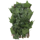 Artificial Hedges Fence Simulation Expandable Sun Protection Waterproof Artificial Topiary Hedge Plant for Garden Virginia Creeper Leaves - Low Angle