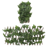 Artificial Hedges Fence Simulation Expandable Sun Protection Waterproof Artificial Topiary Hedge Plant for Garden Virginia Creeper Leaves